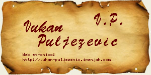 Vukan Puljezević vizit kartica